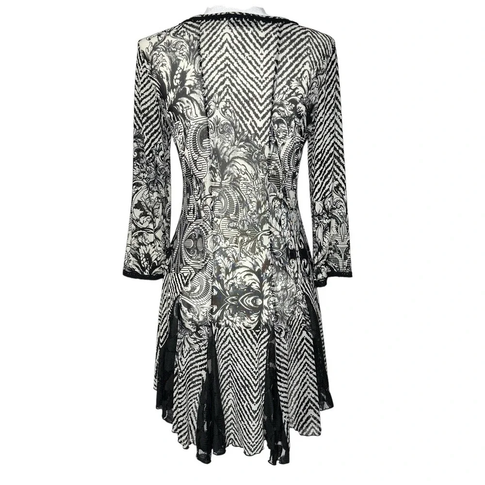 Mechant Y2K Vintage Tunic Top S/M Fairy Whimsigoth Sheer Asymmetrical Lace Shirt